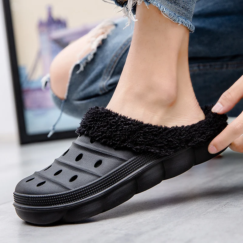 

Indoor Warm Plush Slippers Men Women Winter Slippers House Bedroom Flat Shoes Anti-skid Home Couple Slippers Casual Shoe