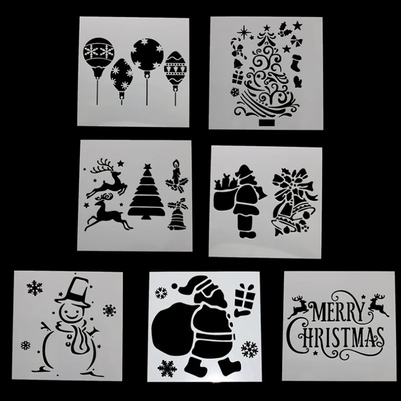 

2 Sheet Merry Christmas Stencils DIY Walls Layering Painting Template Decor Scrapbooking Diary Stamp Coloring Embossing Reusable