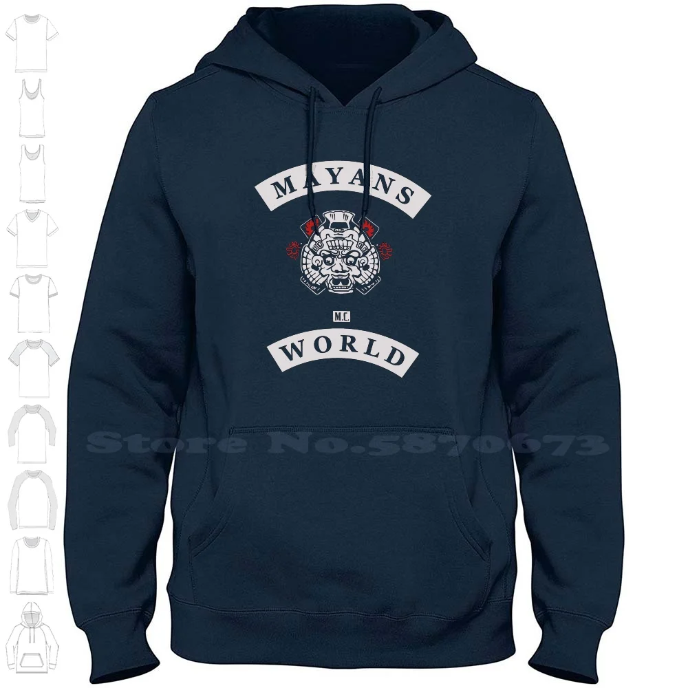 Mayans 100% Cotton Hoodie T-Shirt Mexicans Mayan Motorcyclists