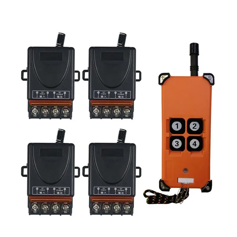 Universal 433mhz  DC12V  24V 36V  48V  30A relay  RF Wireless radio  Remote Control Receiver  Transmitter 1000m Pump motor