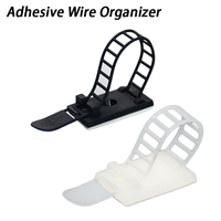 10PCS Tie Bases Mount Wire Organizer Clip Self Adhesive Line Fixing Cable Clamps Suction Positioning Sucker Cable Tie Holder