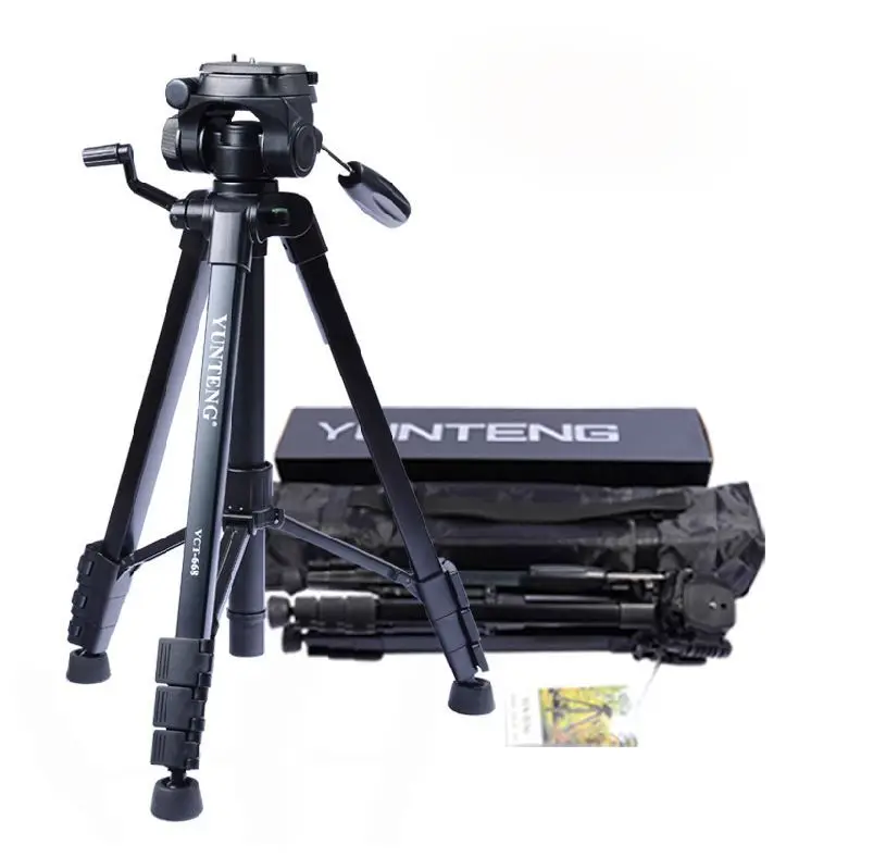 

Pro YUNTENG VCT-668 Tripod with Damping Head Fluid Pan camera DV Phone VCR Video