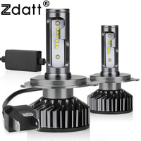 Zdatt H4 Car Lights H7 Led Headlights H11 H8 H9 9006 HB4 9005 HB3 H27 880 H1 Led Canbus 110W 50000LM 6000K White 12V ZES Chips
