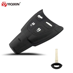 YIQIXIN 4 Button Replacement Remote Car Key Shell Case For Saab 93 95 9-3 9-5 2003-2007 Soft Rubber Button Keyless Key Fob Cover