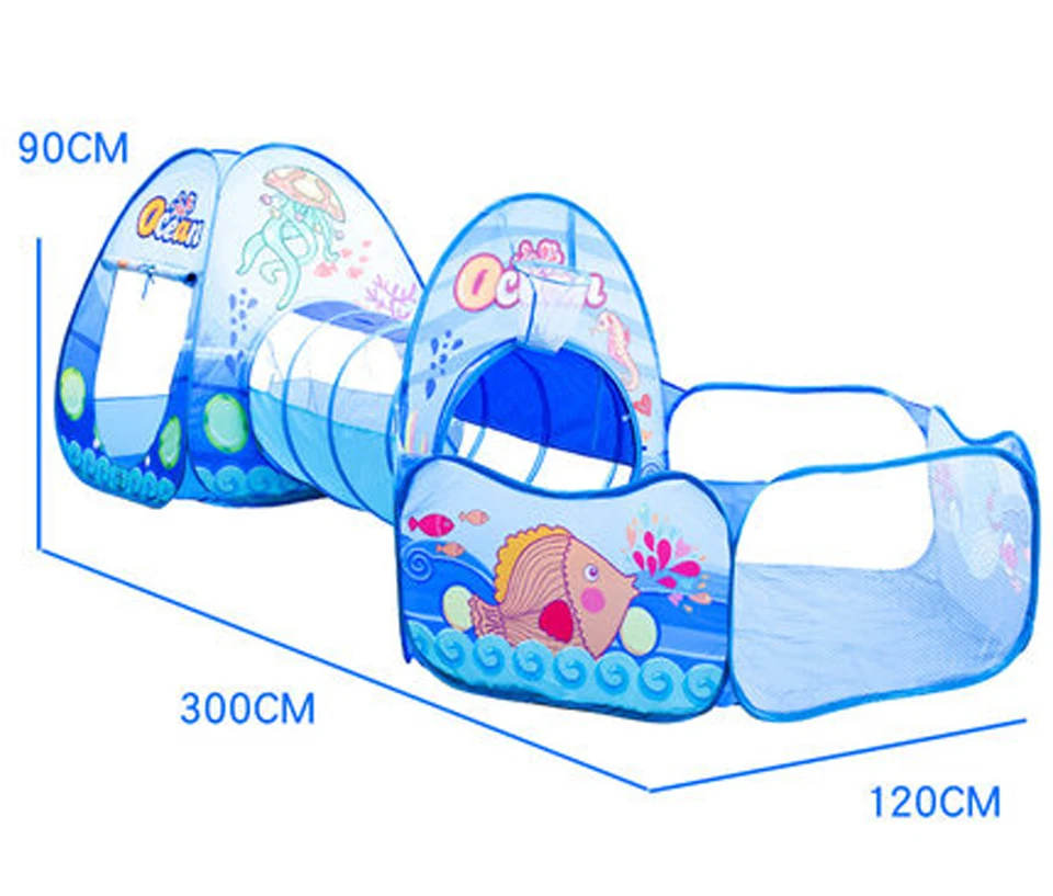 Portable Baby Playground Playpen Children Large Kids Tent Ball Pool Balls Pit with Tunnel Baby Park Camping Pool Room Decor Gift