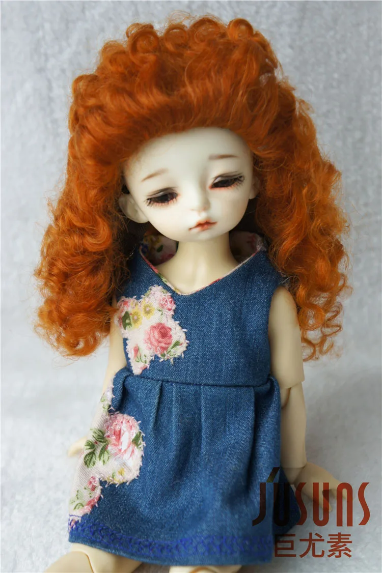 JD175 1/8 1/6 1/4  Long Curly Mohair BJD Wigs YOSD MSD Fashion Mohair Doll Wigs Size 6-7inch 7-8inch Doll Accessories