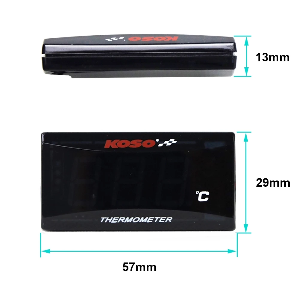 Motorcycle KOSO Water Temperature Mini Meter For XMAX250 300 NMAX CB 400 CB500X Sensor Water Temp Adapter Scooter And Racing