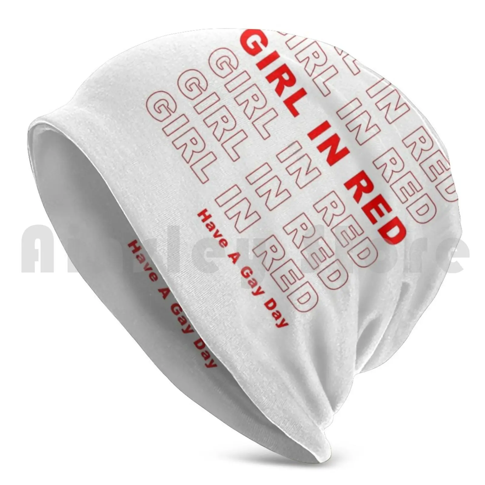 Girl In Red Take-Out Bag Beanie Hedging Cap DIY Print Cushion Marie Ulven Indie Music Alt Alternative Pop Rock Dream