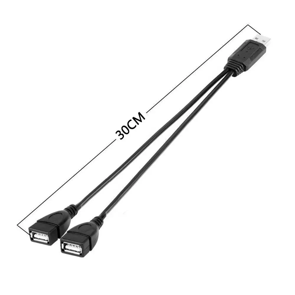 Adaptador de Cable de alimentación para PC, teléfono y portátil, 2 en 1, USB 2,0, Hub USB 2,0 macho a 2 USB Dual hembra