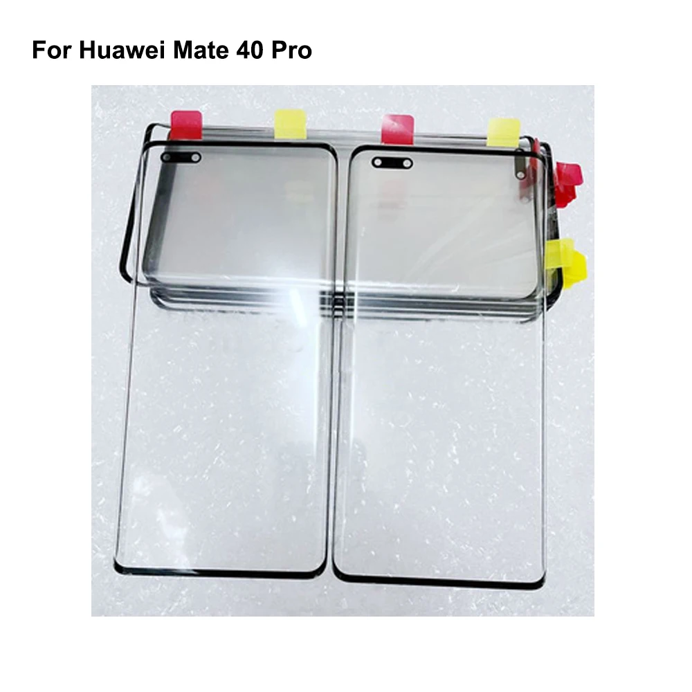 

2pcs For Huawei Mate 40 Pro Front LCD Glass Lens touchscreen Mate40 Pro Touch screen Panel Outer Screen Glass without flex