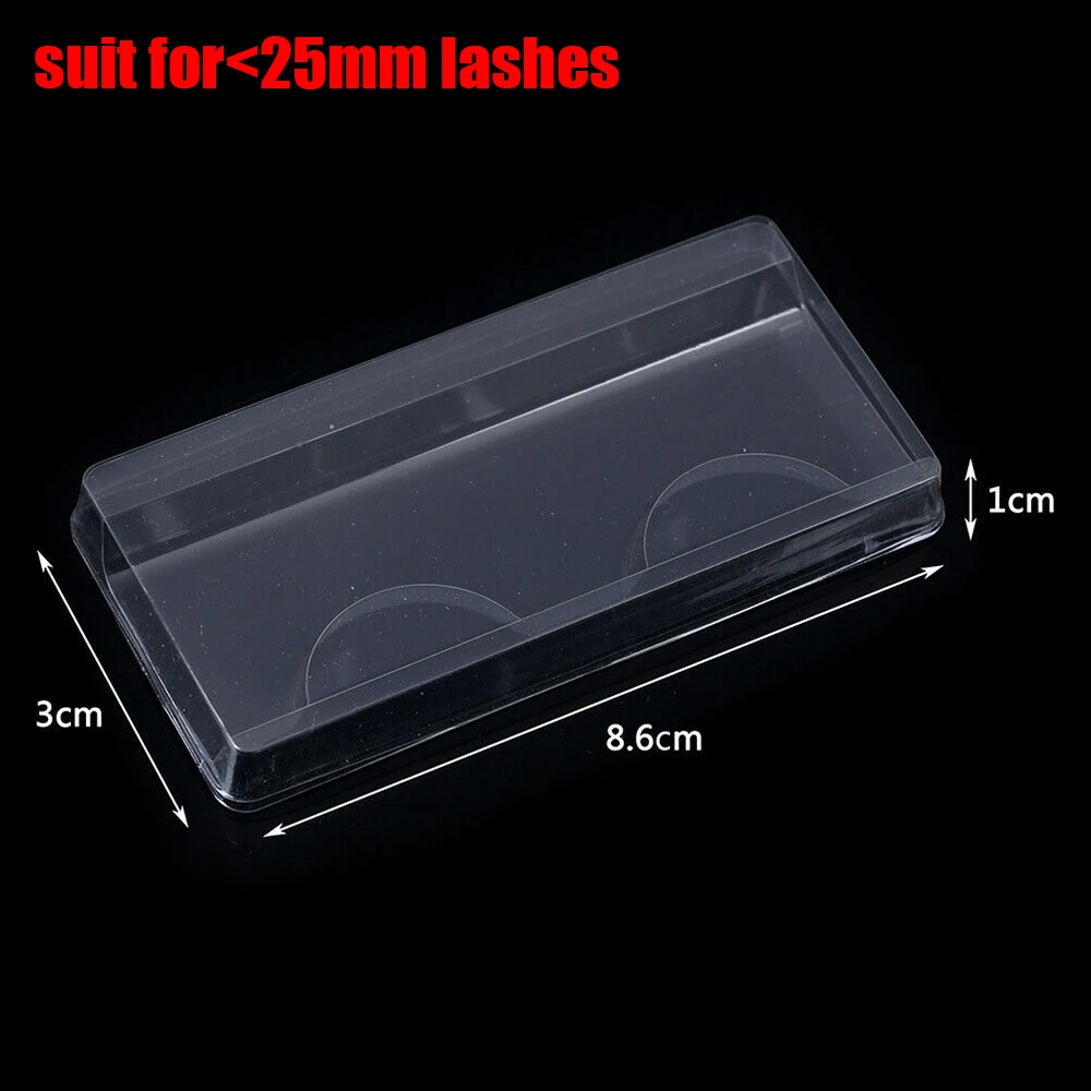 10Pcs Strip Eyelash Box Packaging Beige/Pink Bottom With Transparent Cover Eyelashes Tray Protection Storage Box Reuseable