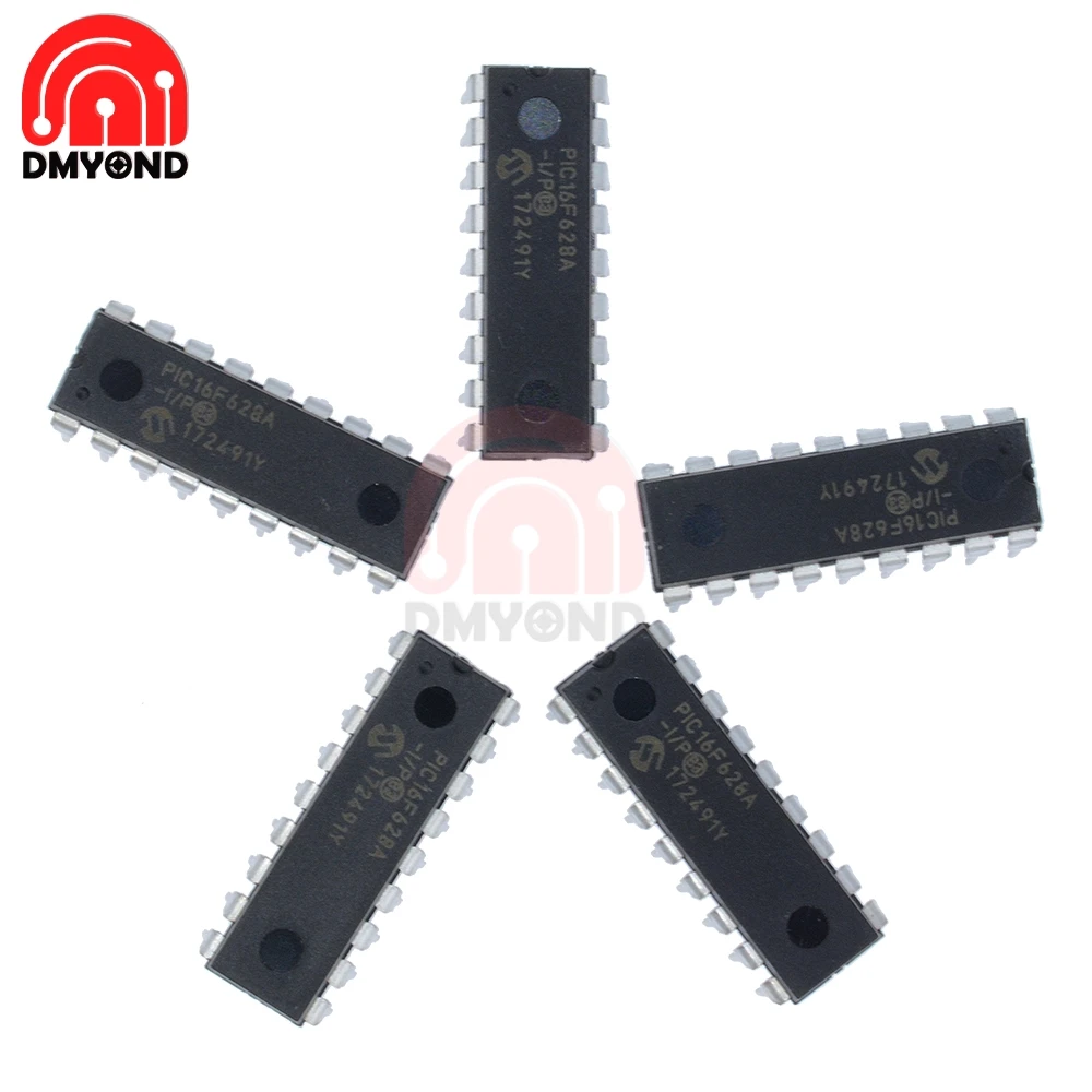 1pcs/lot PIC16F628A-I/P DIP-18 PIC16F628AIP PIC16F628A 16F628A DIP DIP18 16F628A-I/P Inline Chip In Stock