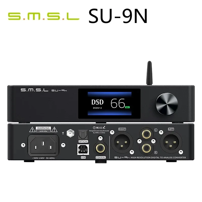 

SMSL SU-9n ES9038PRO DAC Bluetooth 5.0 DSD512 PCM768kHz/32Bit with Remote Control SU9N Hi-Res Decoder