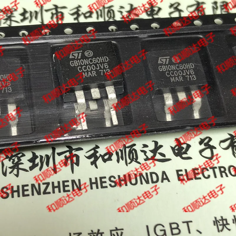 10pcs/lot GB10NC60HD STGB10NC60HD New stock TO-263 600V 10A