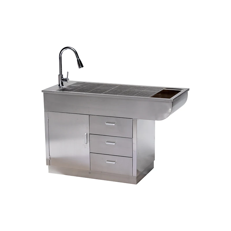 Multi-functional veterinary equipment stainless steel pet disposal table for animal hospital