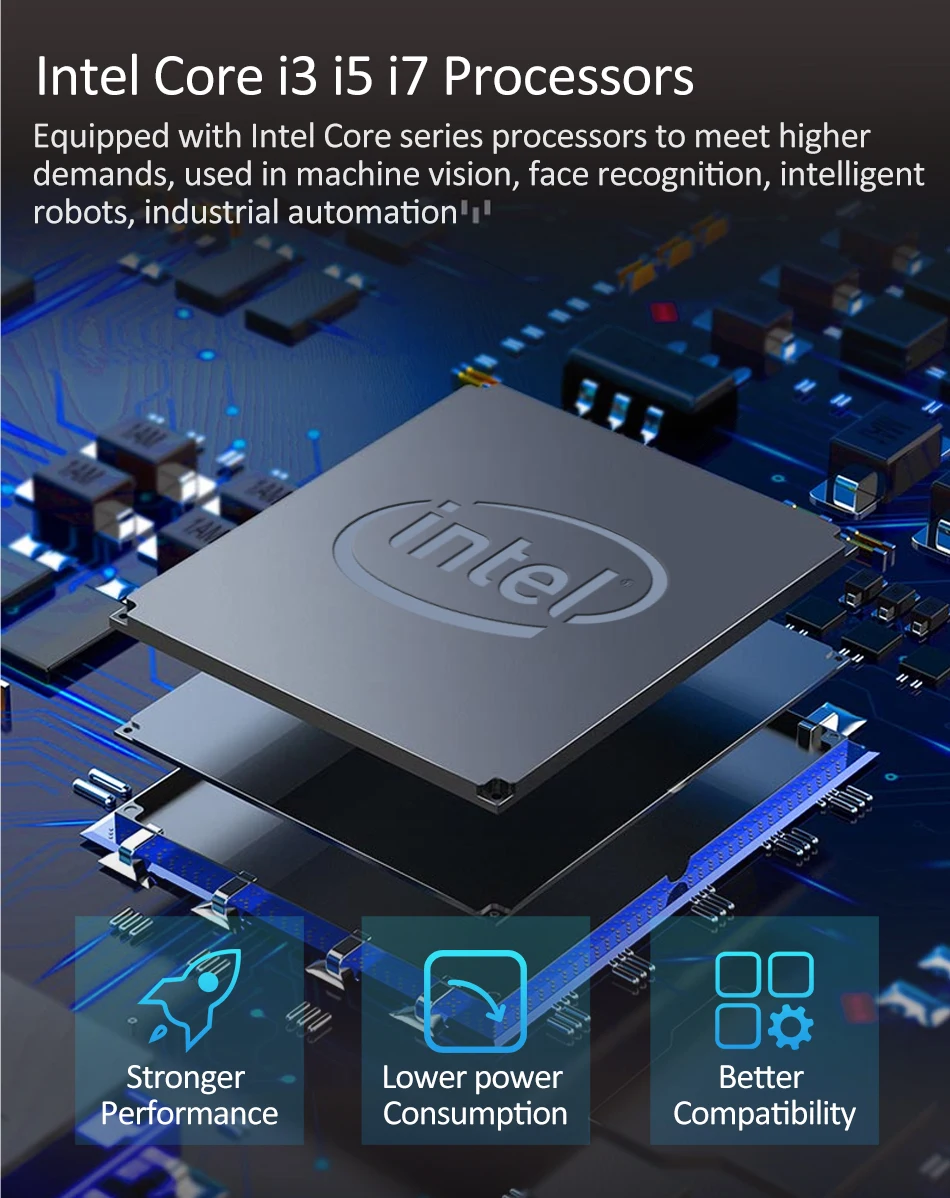 Intel Core I7-5500U I5-5200U I3-5005U Industrial Mini PC Dual LAN 2xRS232 COM 4xUSB3.0 1xHDMI Support WiFi Linux Ubuntu Computer