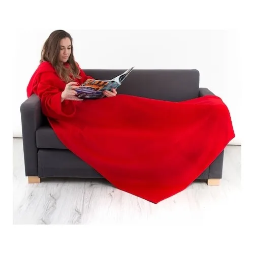 Modernavm Burgundy Wearable Blanket with Sleeves