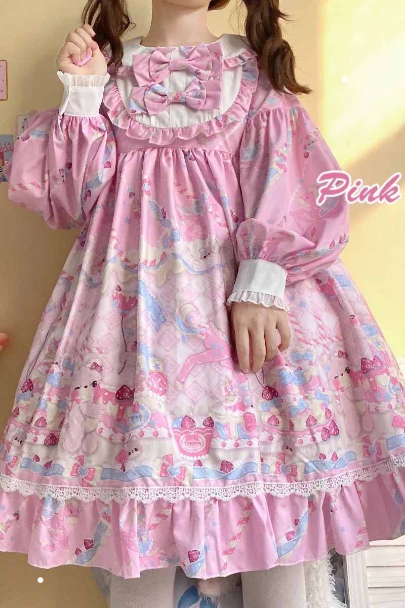 Factory Original Design Lolita Dress Dessert Party Op Long Sleeve Dress Autumn kawaii dress  fairy dress  victorian dress