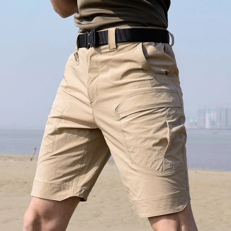 

Outdoor Camping and Climbing Tactical Shorts for Men Cargo Short Pants Quick Drying Comfortable and Breathable with Elasticity