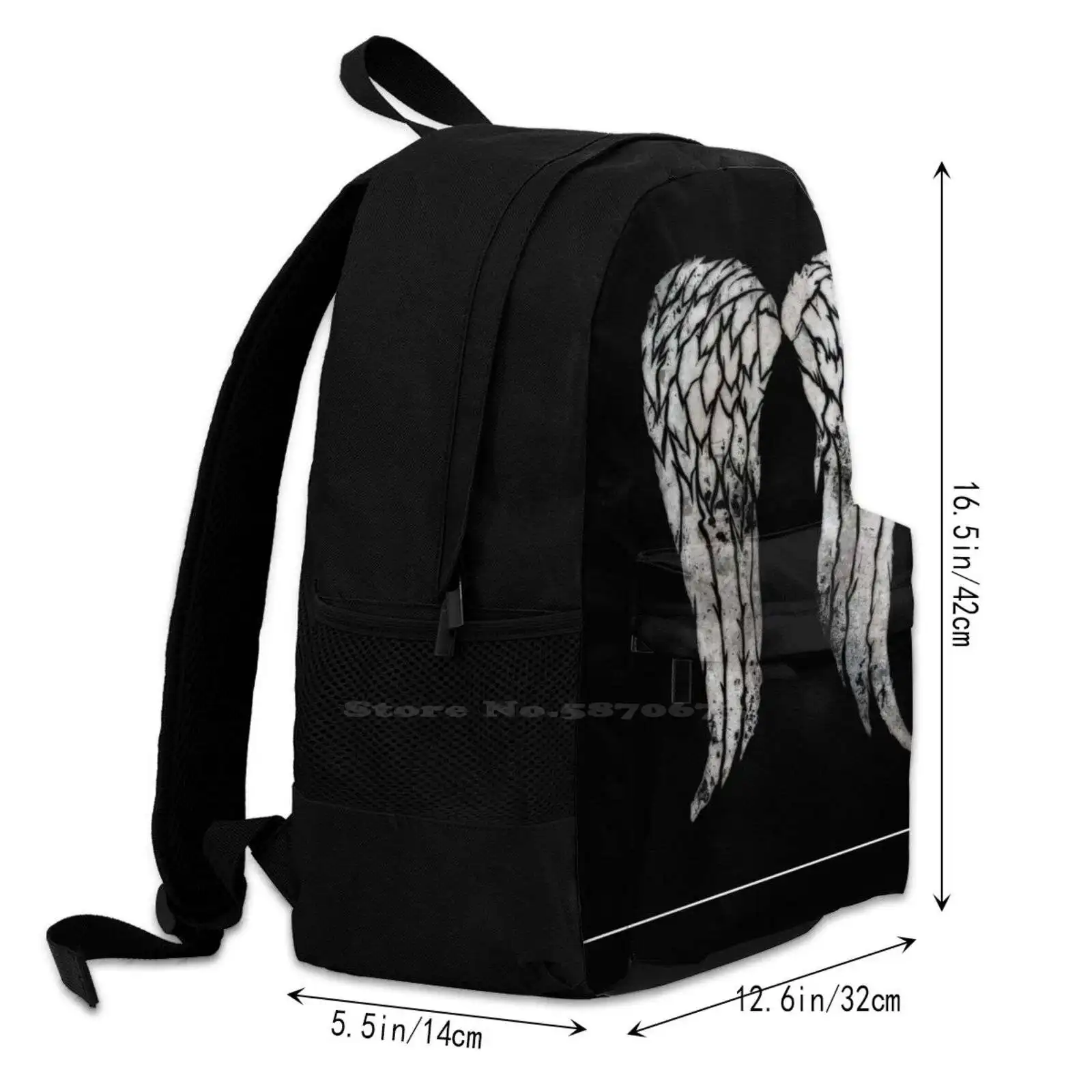 Of Dixon Fashion Travel Laptop School Backpack Bag Daryl Dixon Walking Dead Zombies Twd Terminus Brains Angel