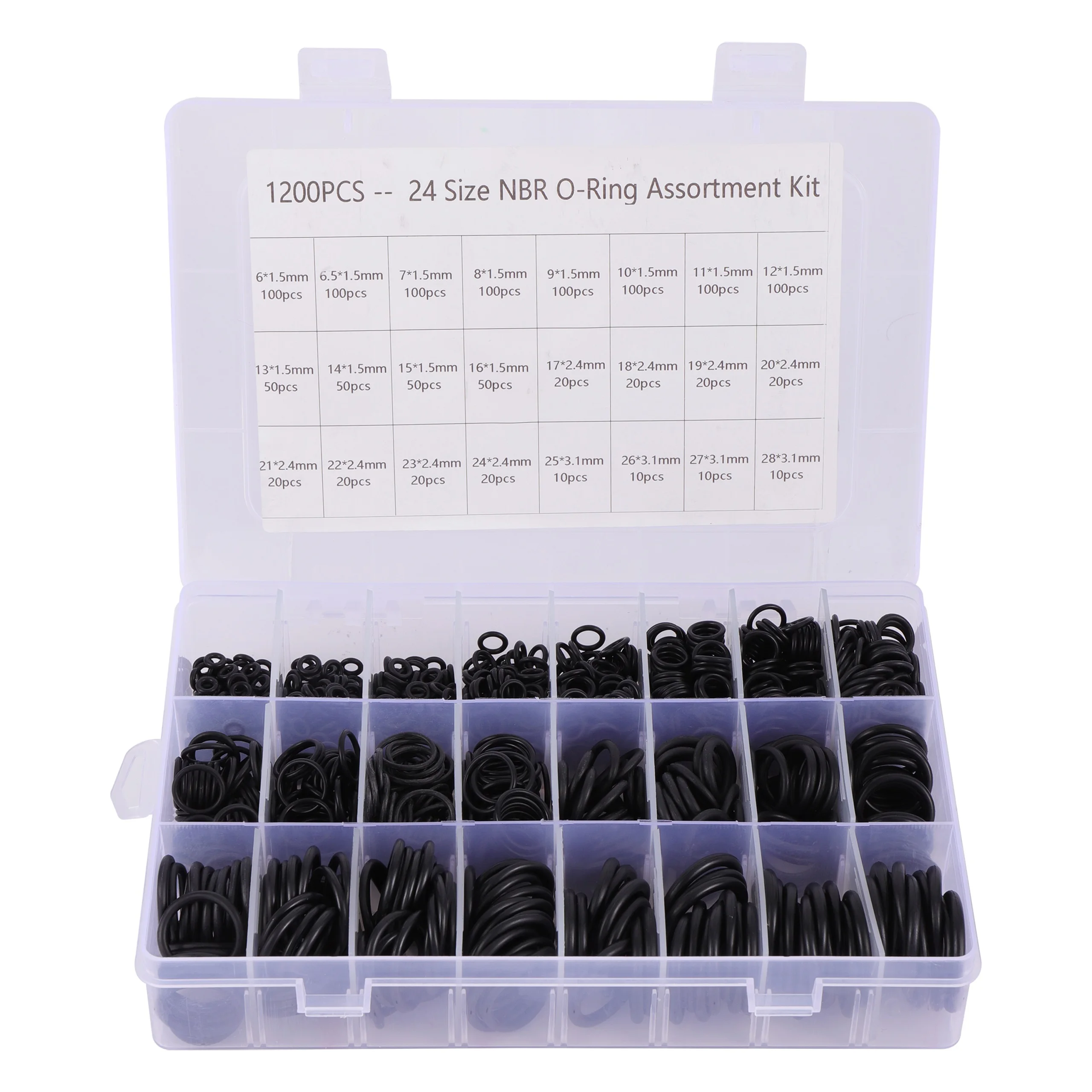 1200Pcs/box NBR Seal Ring Kit Nitrile Rubber O-Ring Gasket Assortment Irrigation Faucet Water Connector Washer Plumbing Repair