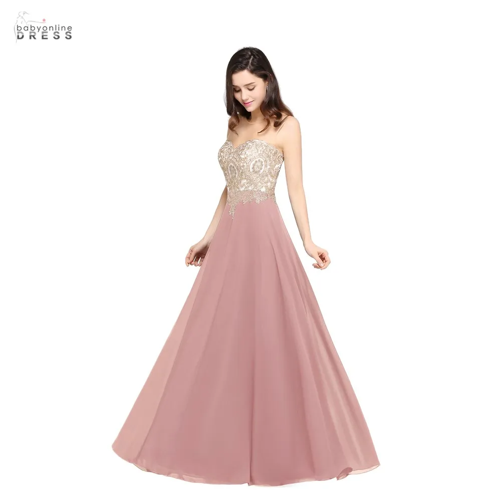 Long Lace Chiffon Evening Dress Backless Women A-line Sweetheart Beaded Elegant Formal Prom Wedding Party Gown Robes De Soirée