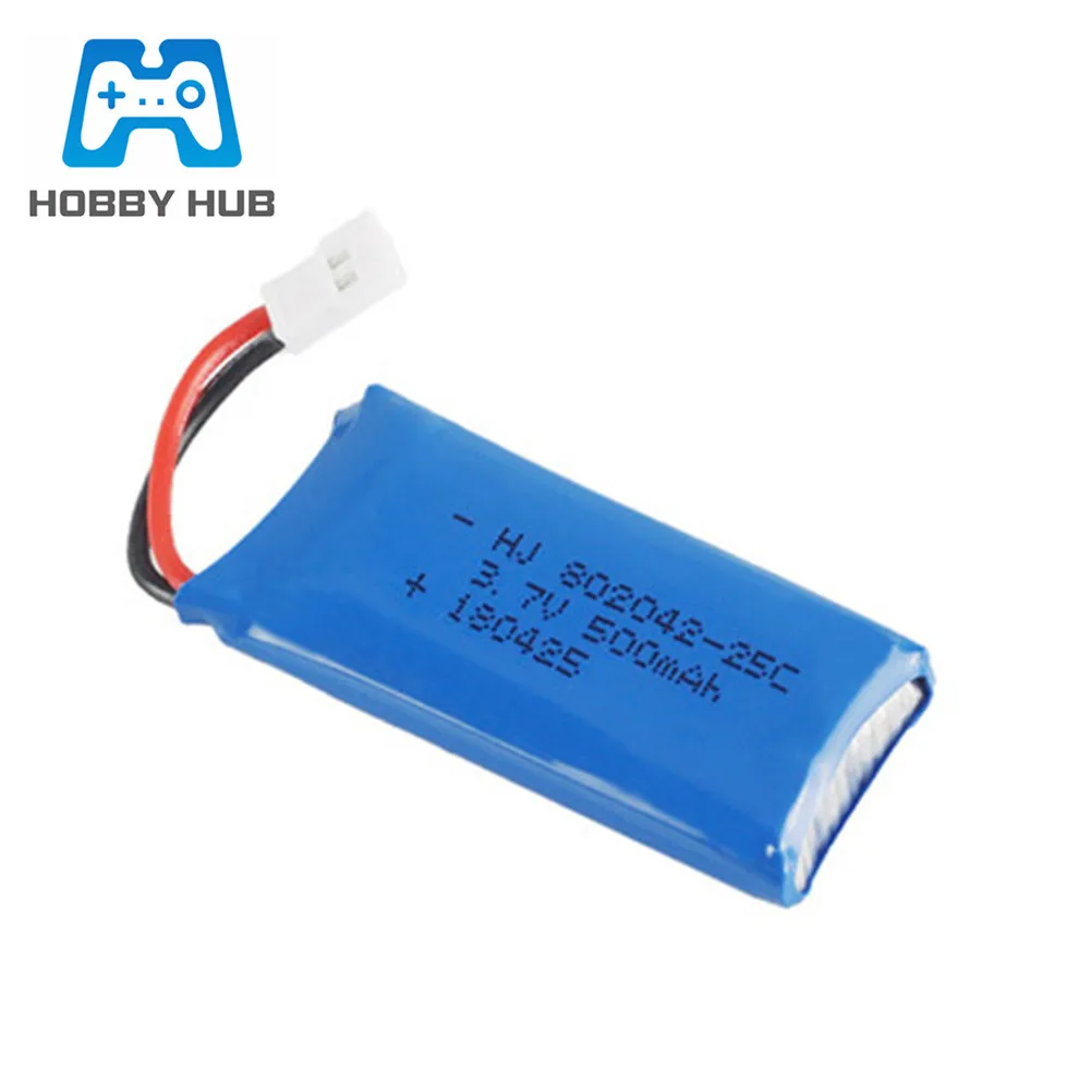 3.7V 500mAh 25C 802042 Lipo Battery for Hubsan X4 H107 H107L H107C H107D Udi U942A U816 JXD385 RC Quadcopter parts 3.7v battery