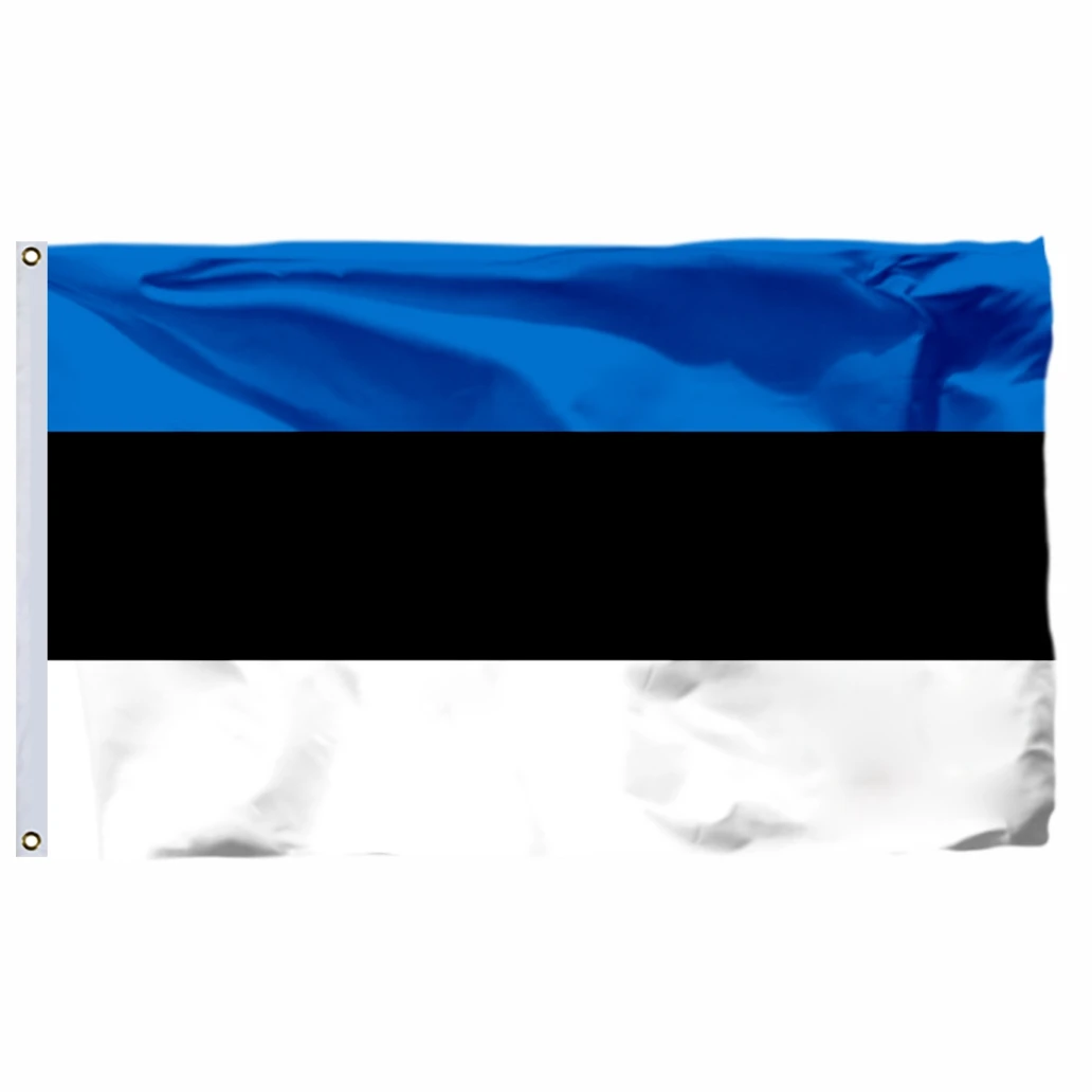 Estonia Flag 90x150cm 100D Polyester Esthonian Flags And Banners National Flag Country 3x5ft Banner Home Decoration 2X3FT