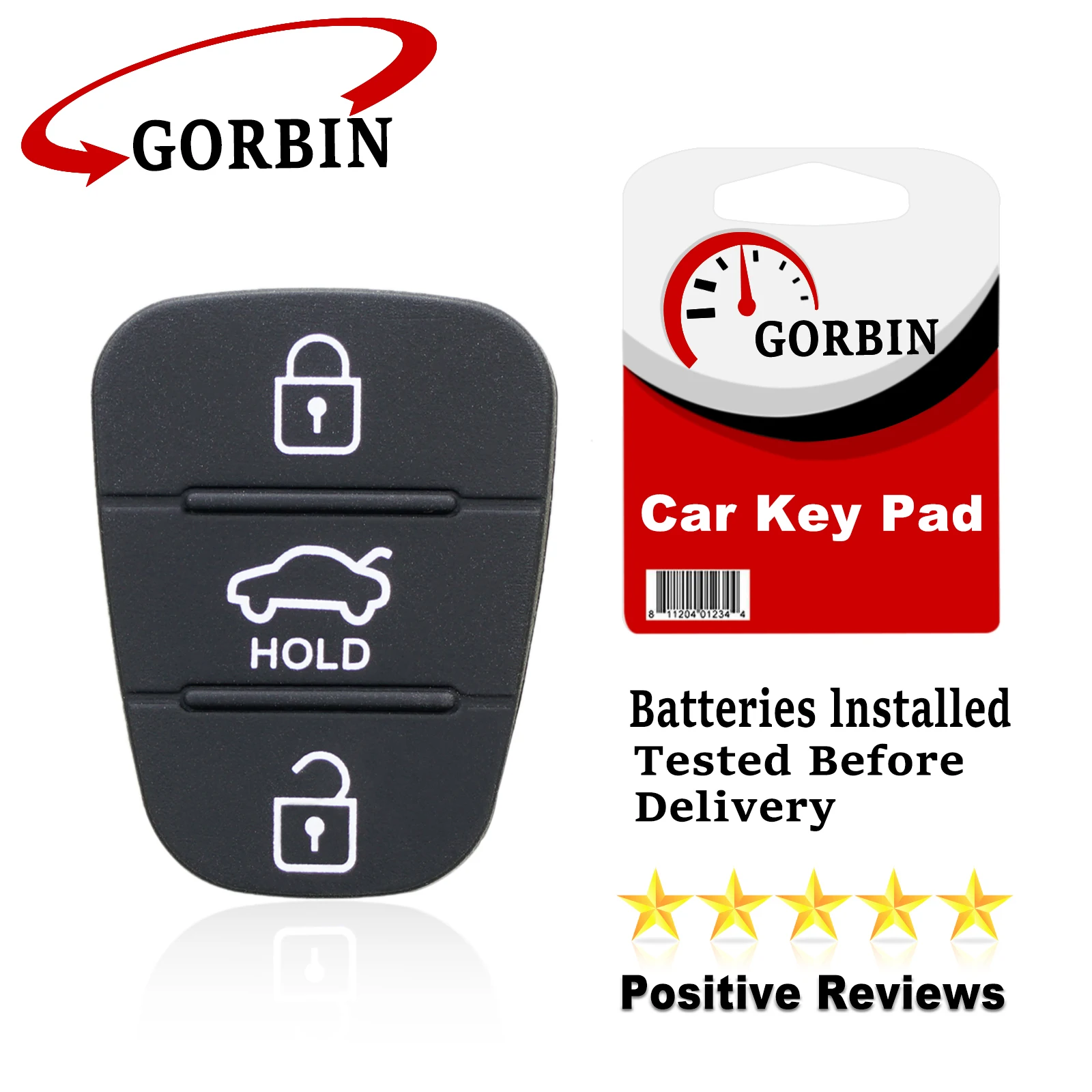 

GORBIN 3 Button Flip Key Shell Rubber Pad for Hyundai I10 I20 I30 IX35 for Kia K2 K5 Rio Sportage Remote Car Key Case Pad