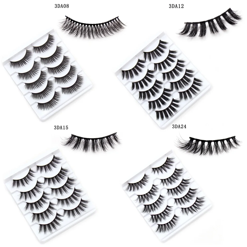 5/10/18 Pairs Multipack Faux 3D Mink Hair False Eyelashes Handmade Fluffy Long Lashes Nature Long Eye Makeup Tools Eye Lashes