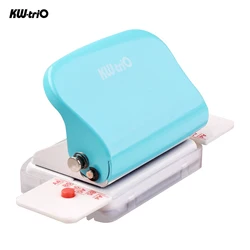 KW-trio A4(30 holes)B5(26 holes)A5(20 holes) 6-Hole DIY Paper Punch Handheld Metal Hole Puncher 5 Sheet Capacity 6mm for Office