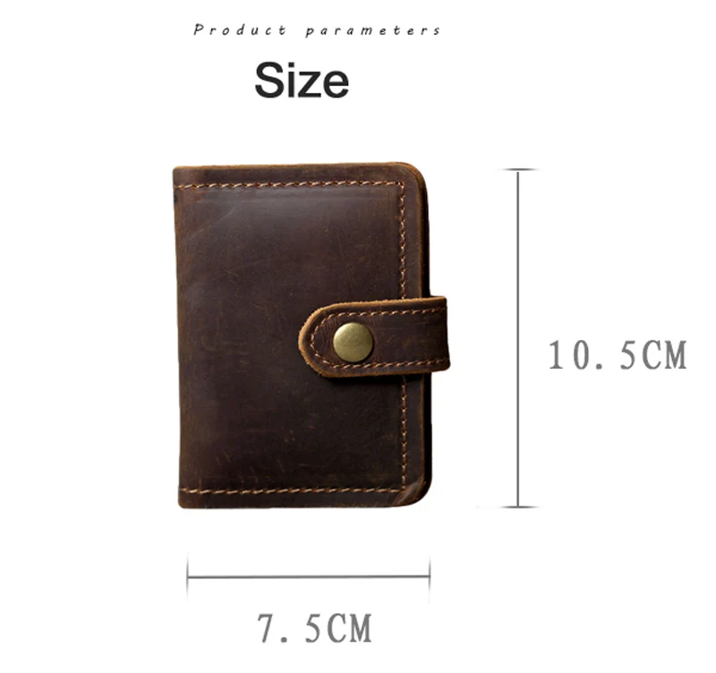 Vintage Men Credit Card Holders Crazy Horse Leather Business Card Wallet Unisex Genuine Leather Card ID holder Wholesale MC-310