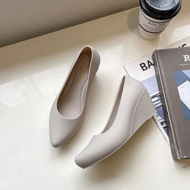 أسافين عالية الكعب صنادل هلامي النساء الصلبة الحلوى sandales أشار تو أحذية المطر الصيف السيدات مقاوم للماء البلاستيكية sandalias 2021 #2