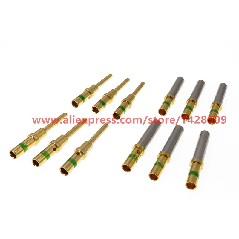 Female Male Gold Plated DT PIN, SOLID, SIZE 16, 16-20AWG, Deutsch Crimp TERMINAL 0460-215-1631 0462-209-1631