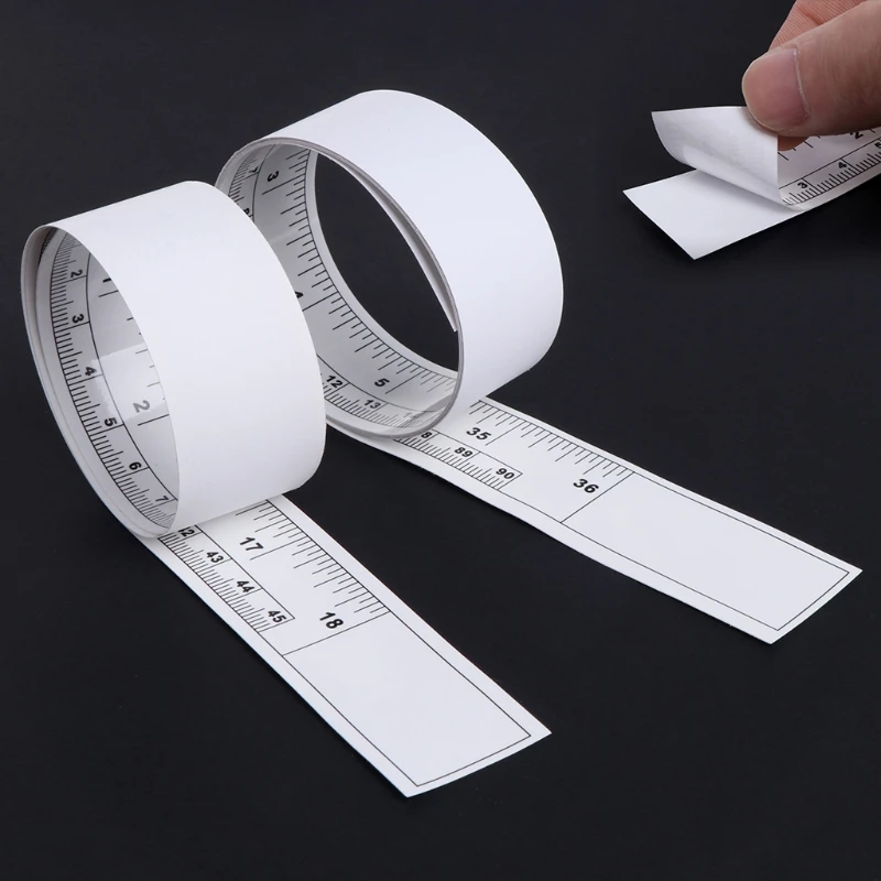 Self Adhesive Metric Measure Tape Vinyl Silver Rulers For Sewing Machine Sticker