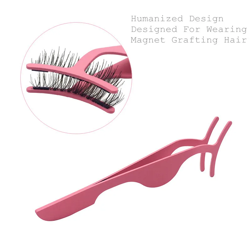 1 قطعة المغناطيسي الرموش تمديد القضيب الفولاذ المقاوم للصدأ كاذبة الرموش بكرة الملقط كليب المشبك ماكياج الجمال أداة T0276
