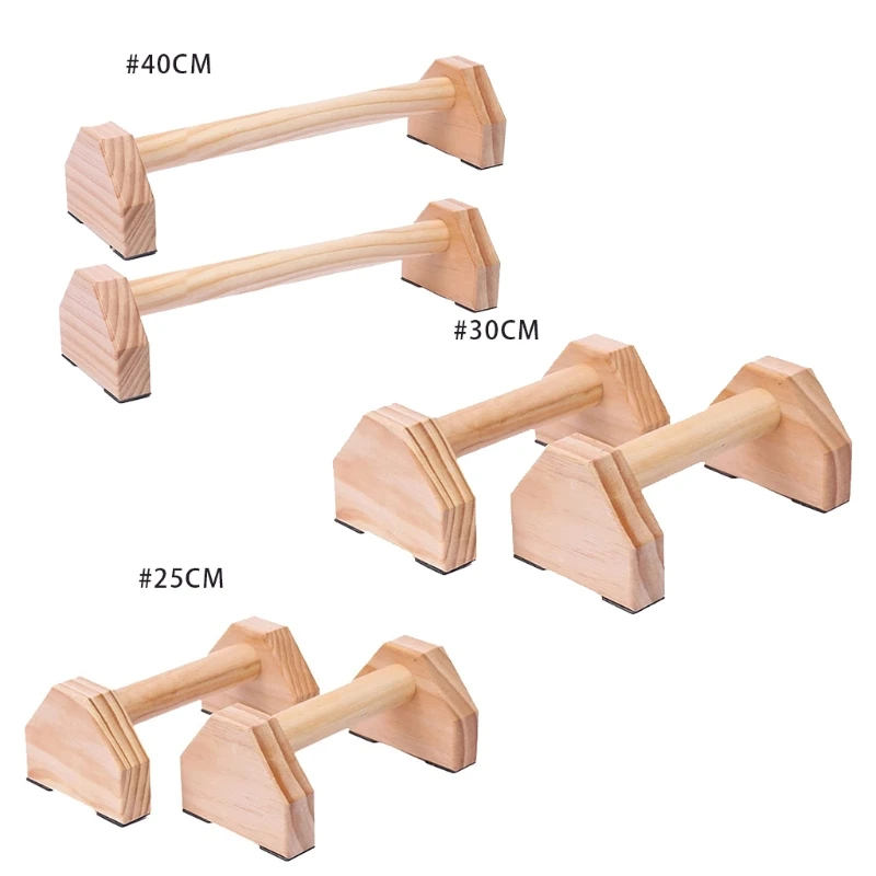 2024 New Push-ups Stands Fitness Equipment Pectoral Muscle Training Wooden Handle Non-Slip Push Up Bracket Push up Exercise Tool