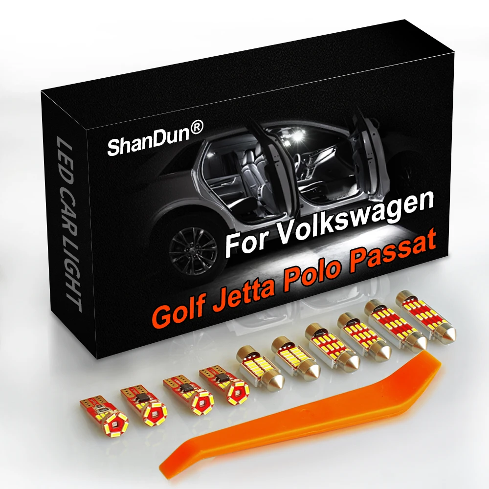 Kit de luz LED Interior para coche, accesorio para Volkswagen VW Golf 4 5 6 7 Jetta Polo Bora Vento Passat B5 B6 B7 B8 CC Phaeton