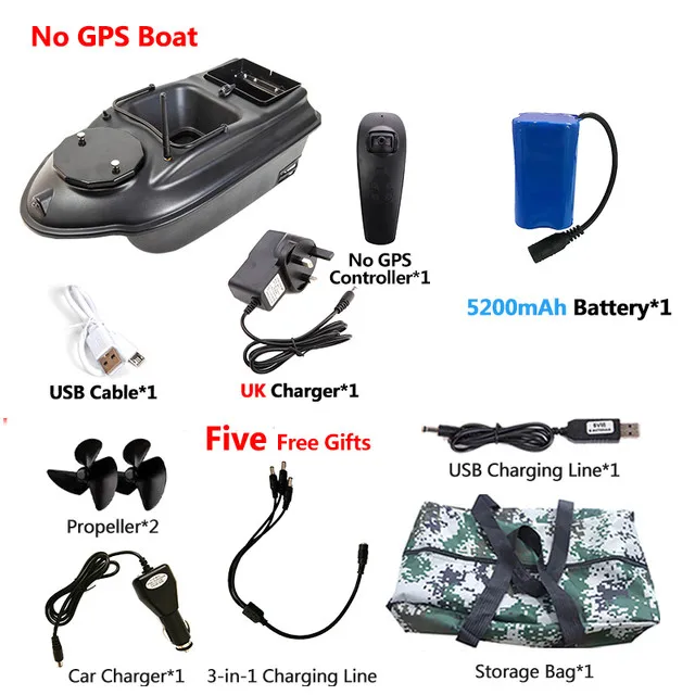 GPS Aasboot 500M 3KG Laadvermogen 40 stuks GPS Puntvisserij Aasboot 2 Bakken GPS Autonavigatie LCD Scherm Viszoeker Nestboot