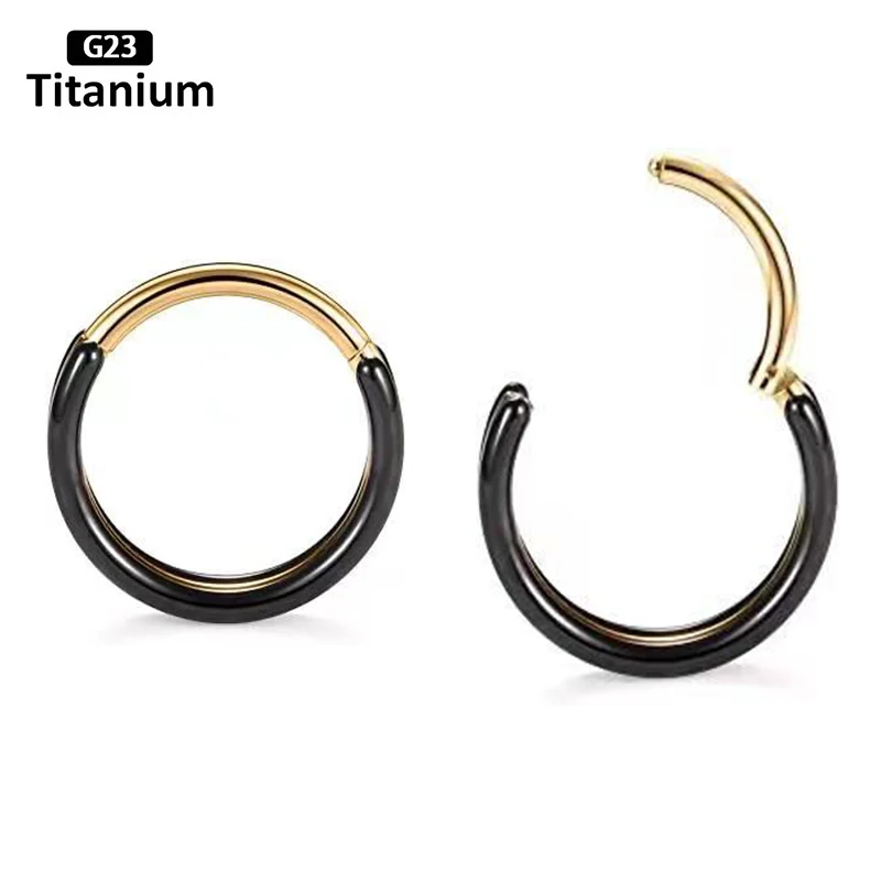 1PC Nose Piercing whole F136 Titanium Piercing Nose Septum Clicker 16G Piercing Earrings Nose rings Helix Piercing Body Jewelry