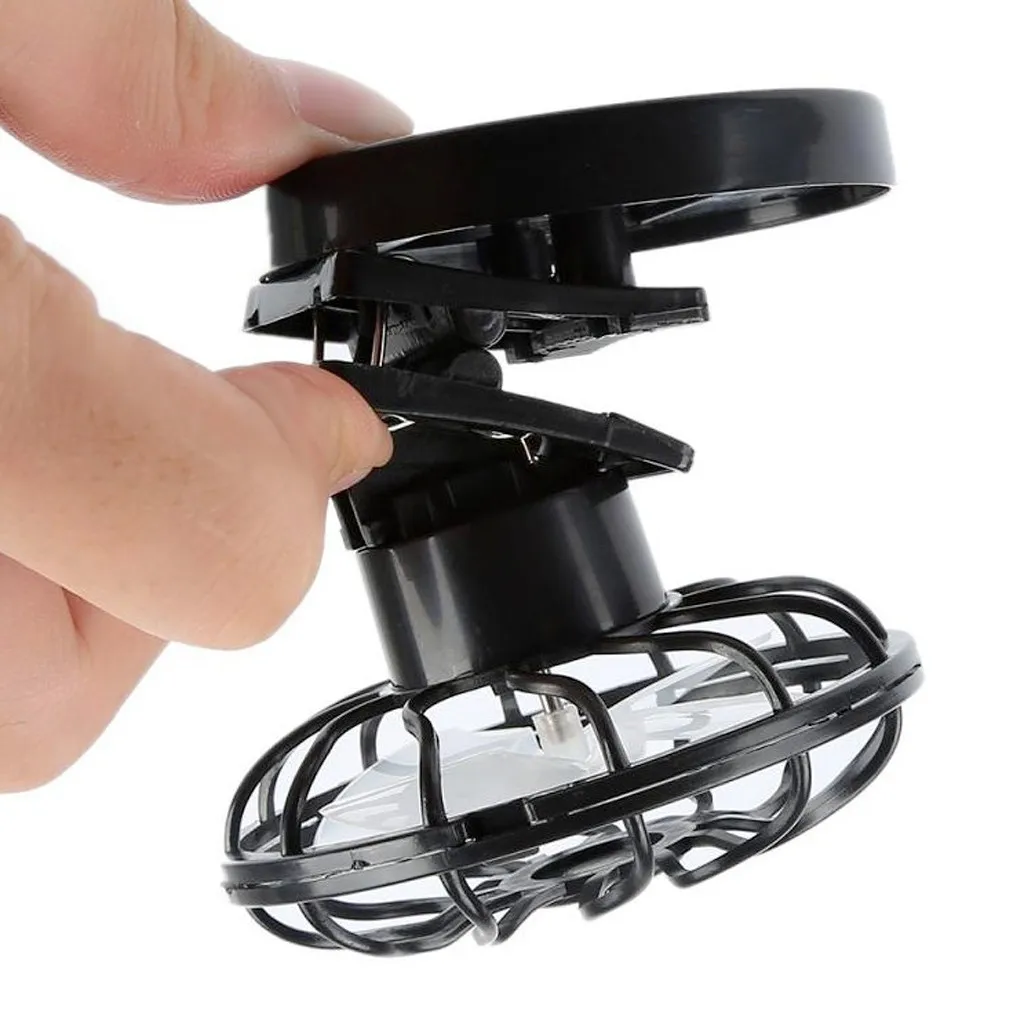 Clip On Cap Mini Solar Fan Portable Summer Traveling Sun Energy Power Cooling Fans for Outdoor Camping Fishing