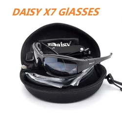 Gafas para exteriores, gafas tácticas Airsoft Daisy X7, gafas polarizadas para hombres, gafas de tiro del ejército, gafas de sol para acampar, senderismo y ciclismo, 4 lentes