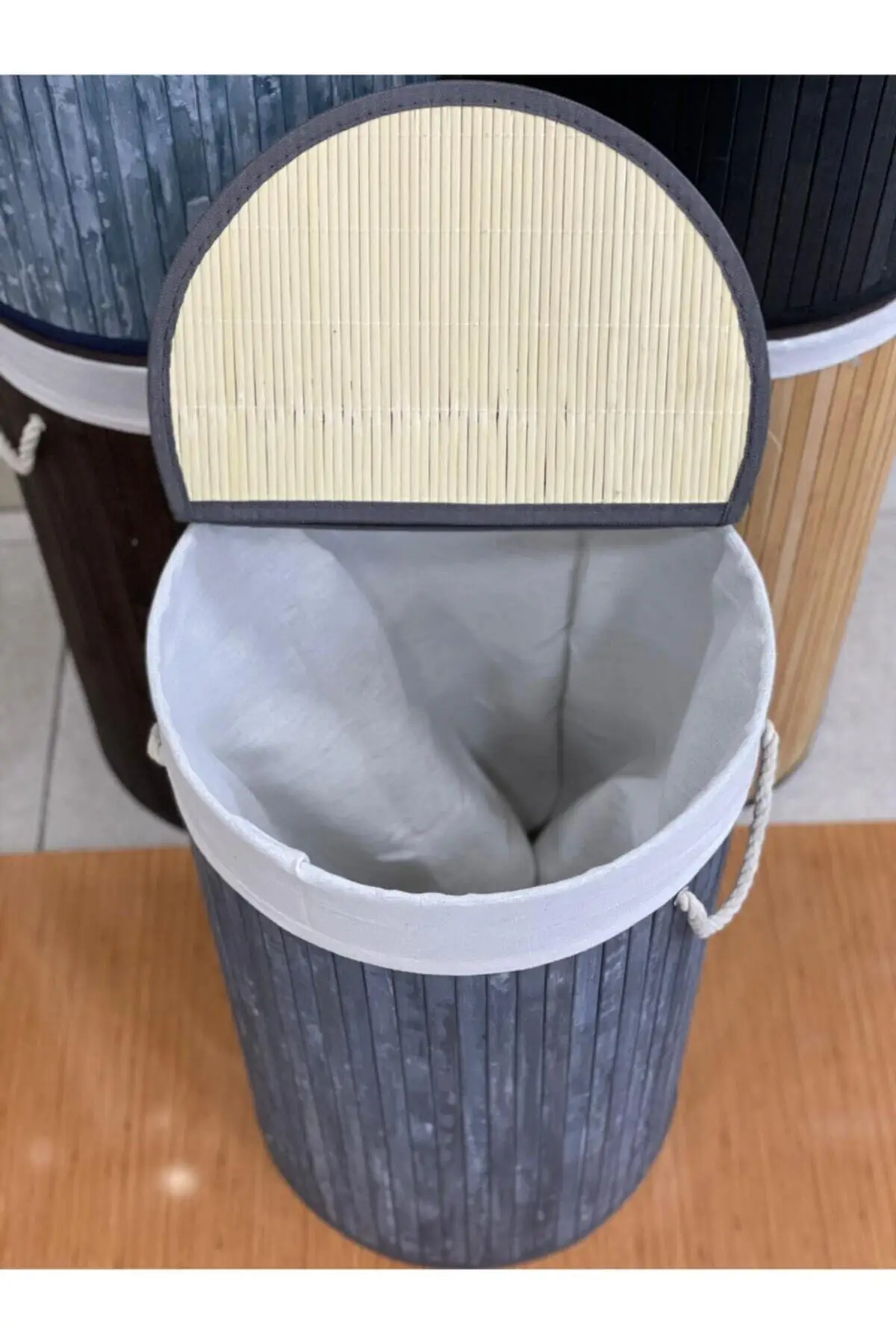 Bamboe Vuile Wasmand Ronde