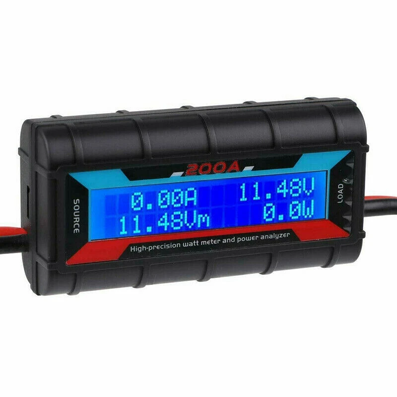 New 200A DC Digital Monitor LCD Volt Amp Watt Meter Professional RC Battery Solar Power Analyzer For Rc Drone Parts