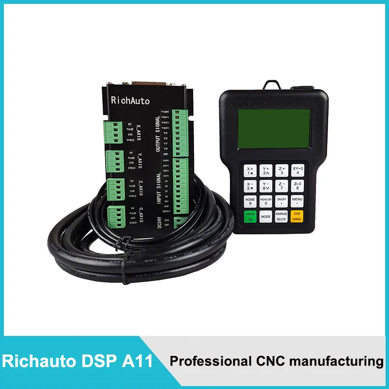 CNC 3-axis 4-axis controller RichAuto genuine DSP A11E A18 English version CNC engraving machine motion control system