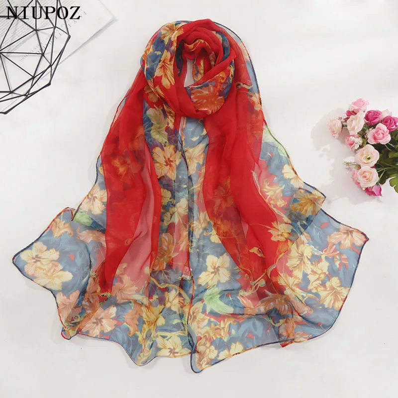 Hot Fashion Women Foulard Bandana Dot Scarf Chiffon Georgette Long Shawl Summer Scarf Sunscreen Elegant