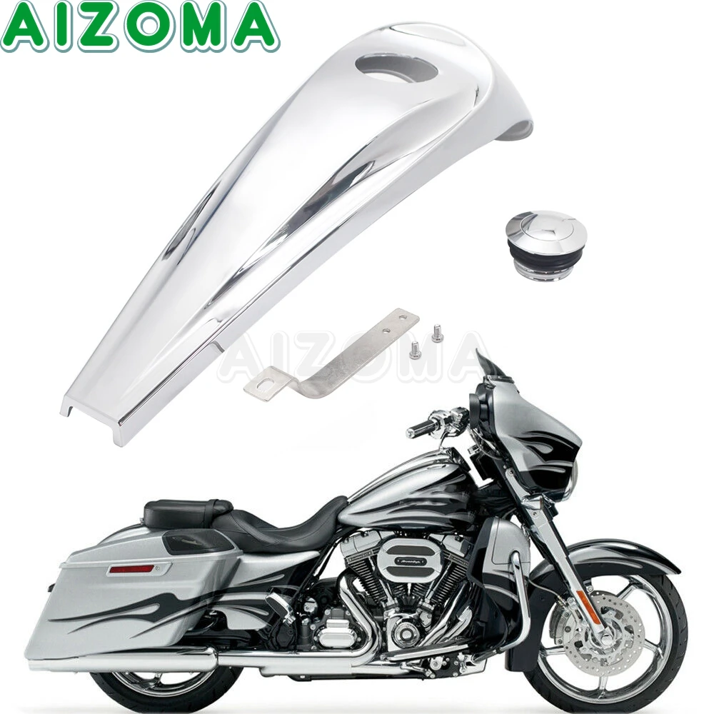 

Хромированная крышка топливной консоли мотоцикла + крышка бензобака для Harley Touring Electra Street Road Glide Ultra Classic Low 2008-20