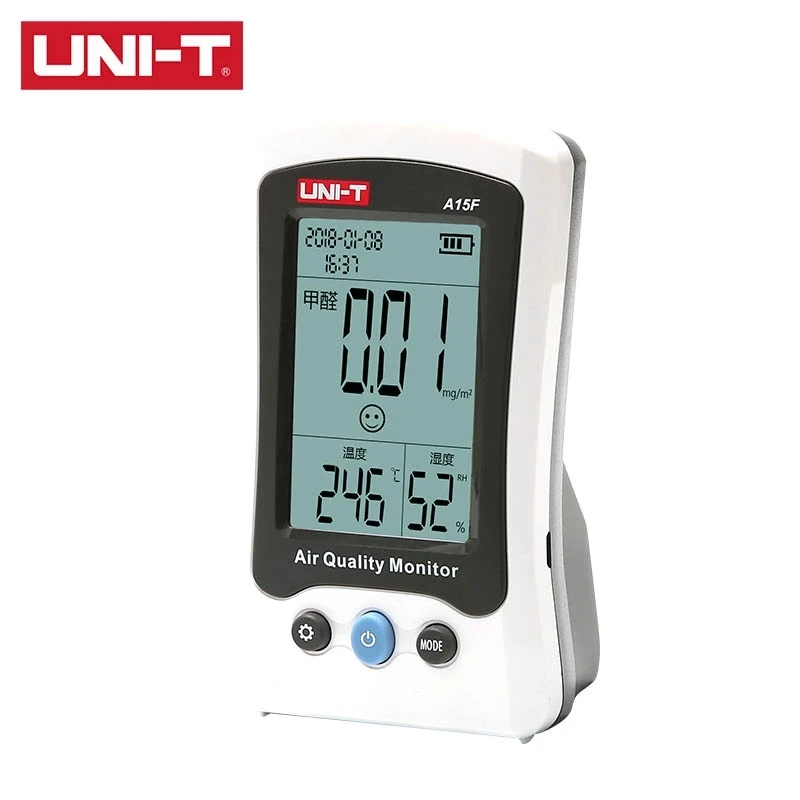 

UNI-T A15F Air Quality Monitor Formaldehyde Detector Tester Meter Temperature Humidity Meter HCHO Gas Analyzer Rechargeable