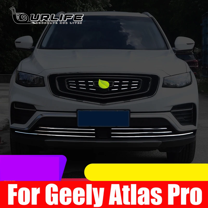 For Geely Atlas Pro Azkarra 2021 2022 2023 Car Front Grill Trim Exterior  Auto Front Engine Grid Decoration Strip Accessories