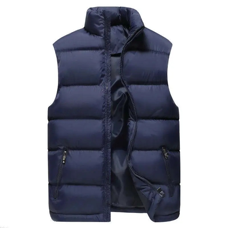 Multicolor Men Cotton Down Puffer Gilet Vest Body Warmer Waistcoat Padded Outwear Jacket Comfortable Fashion Simplicity Casual